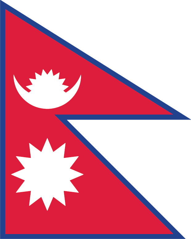 The flag of Nepal