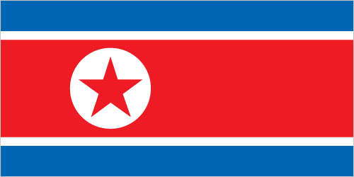 The flag of North Korea