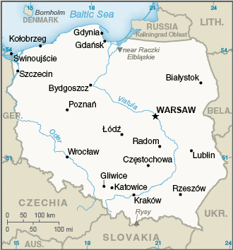 Map of Poland