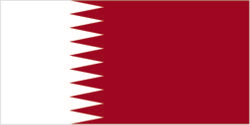The flag of Qatar