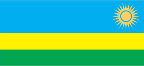 The flag of Rwanda