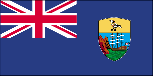 The flag of Saint Helena, Ascension, and Tristan da Cunha