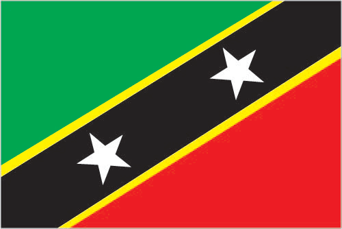 The flag of Saint Kitts and Nevis