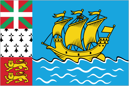 The flag of Saint Pierre and Miquelon