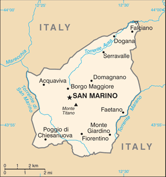 Map of San Marino