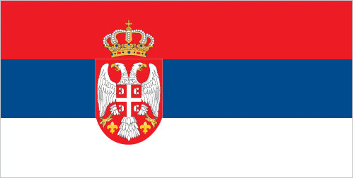 The flag of Serbia