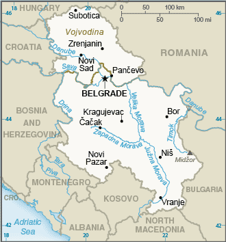 Map of Serbia