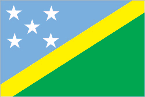 The flag of Solomon Islands