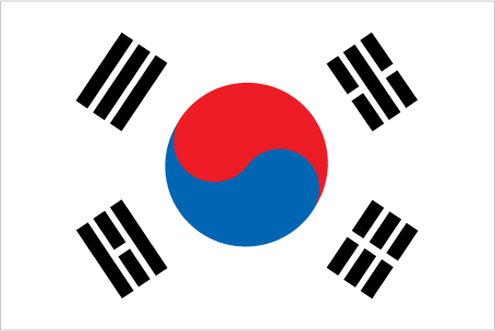 The flag of South Korea