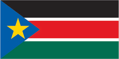 The flag of South Sudan