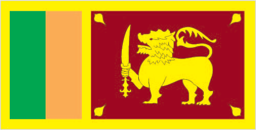 The flag of Sri Lanka