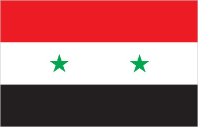 The flag of Syria