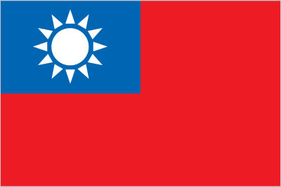 The flag of Taiwan