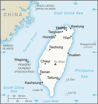 Map of Taiwan