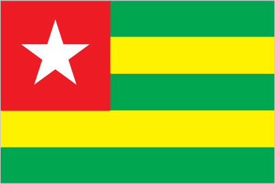 The flag of Togo