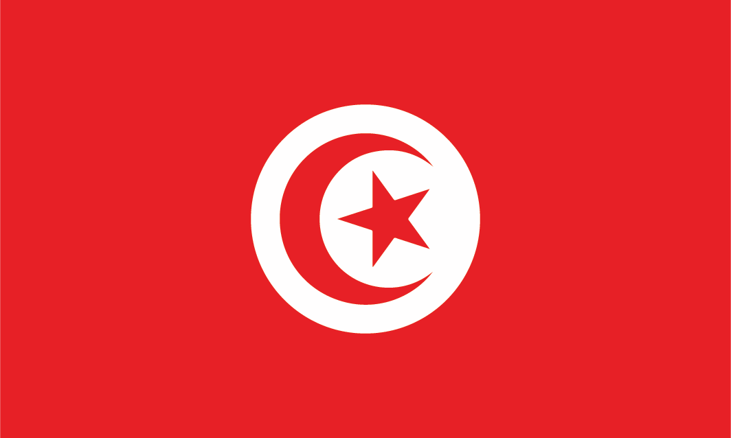 The flag of Tunisia