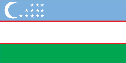 The flag of Uzbekistan