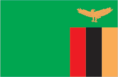 The flag of Zambia
