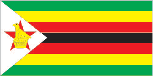 The flag of Zimbabwe